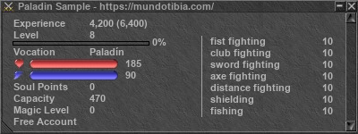 Signature for player Paladin Sample